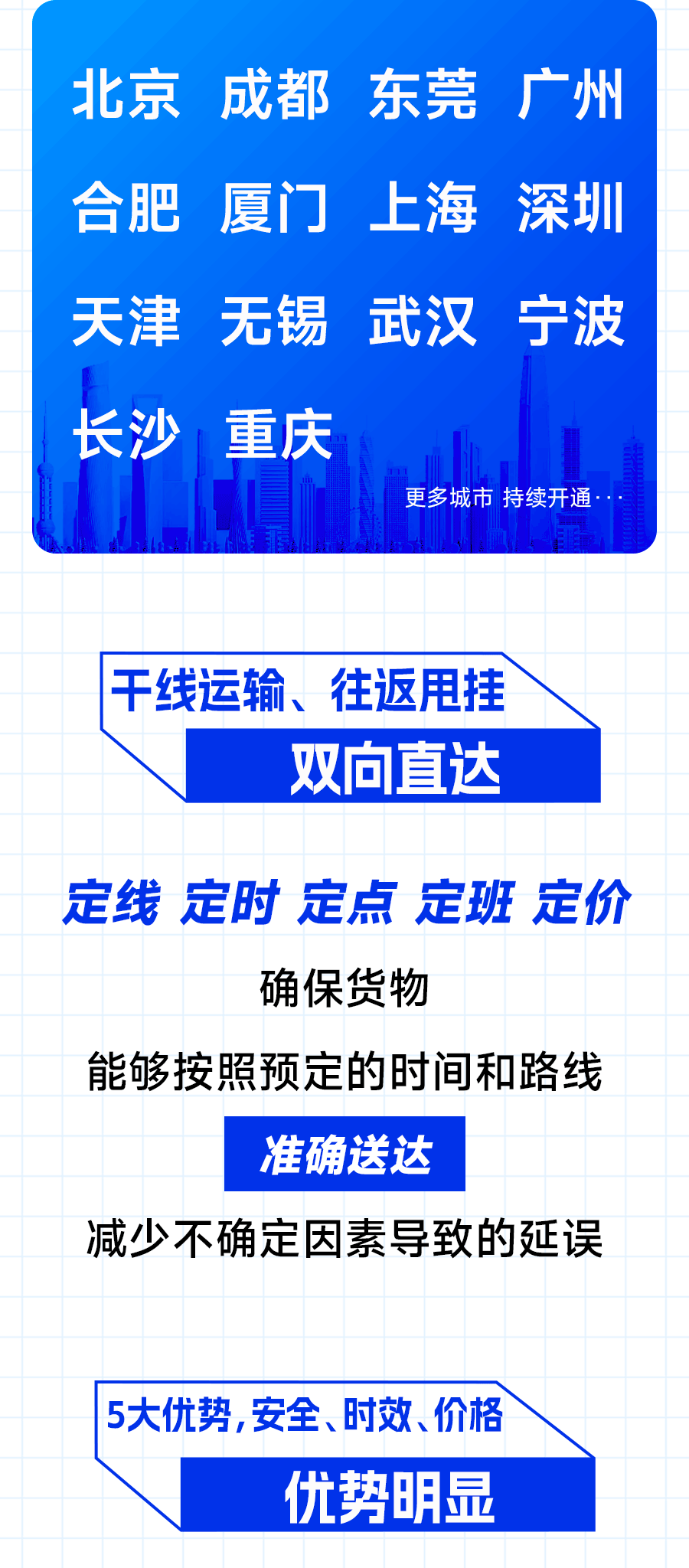 限时未达，运费全免！聚准达【往返甩挂】首发14城全面上线